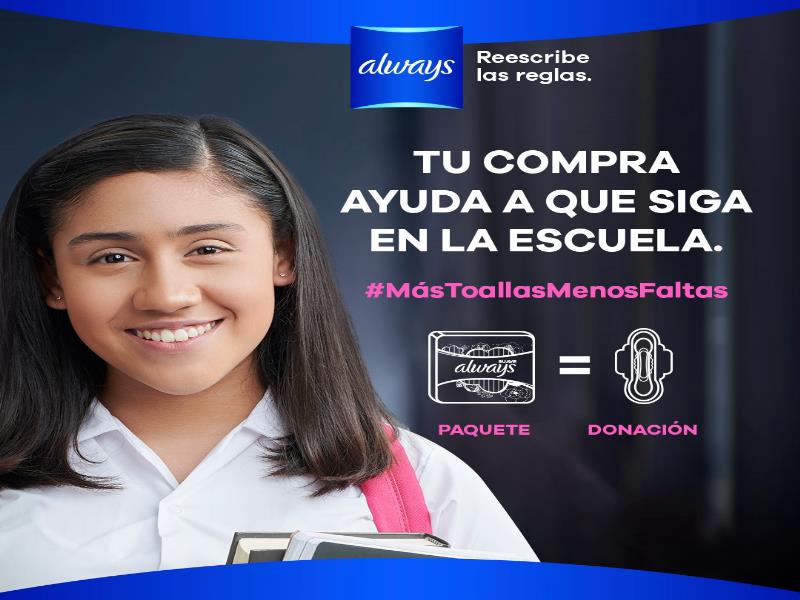 Always México suma esfuerzos para apoyar a niñas mexicanas que lo necesitan