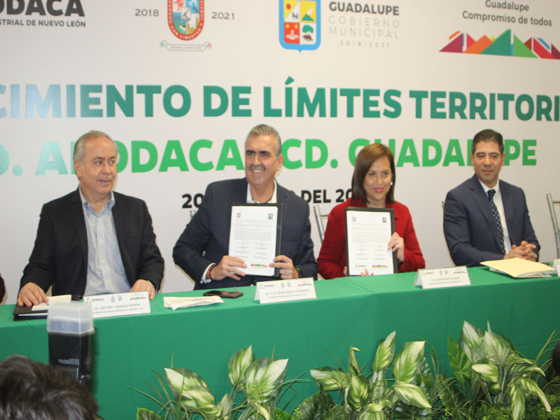 Firma del acuerdo de la definición de 16 kilómetros del límite territorial