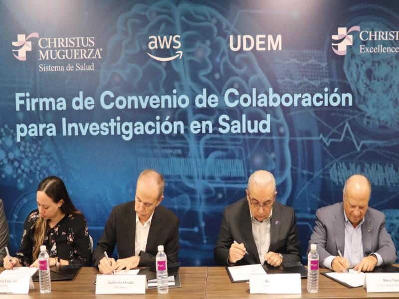 Firman convenio que fomentará la investigación científica en el ámbito de la inteligencia artificial aplicada a la medicina