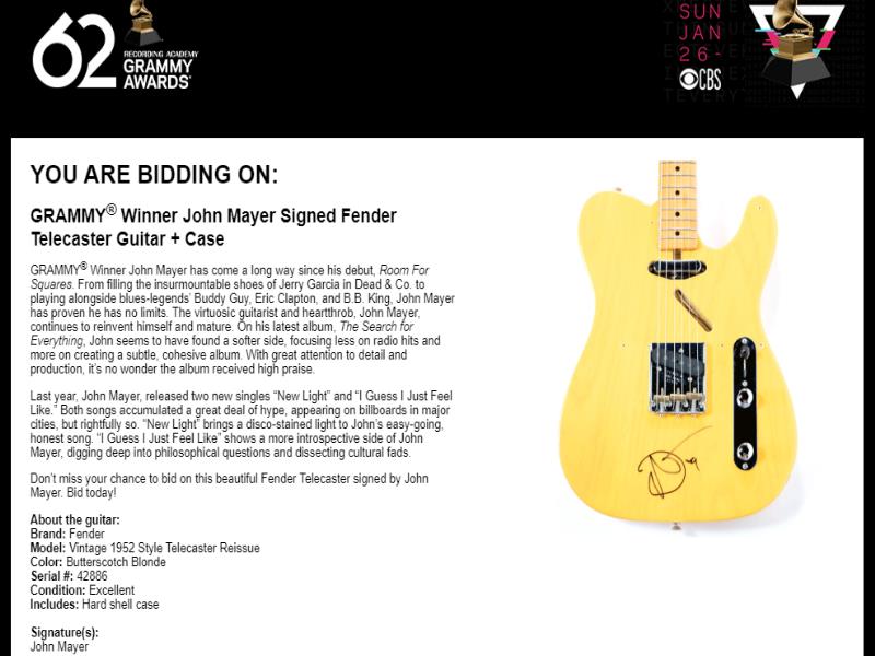 Guitarra Fender Telecaster + estuche de John Mayer